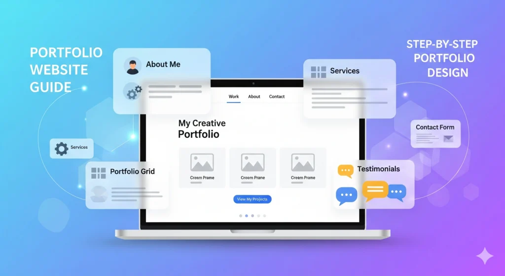 How to create a professional porfolio for any work (step by step guide for designers,developers,creative people's)