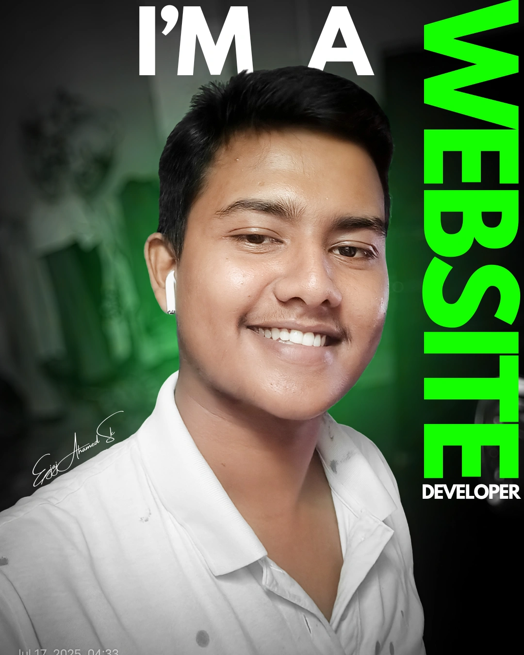 Ejaj ahamed sk is the best website developer in india.